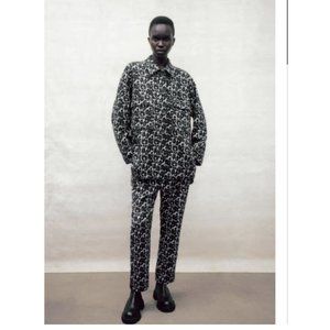 ZARA 2 PCS JACQUARD JOGGER PANTS & OVERSHIRT